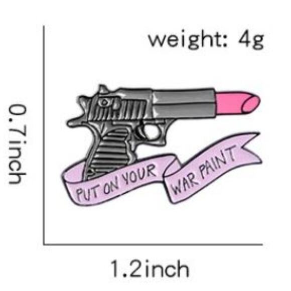 Put On Your War Paint Lipstick Pin - Picture 2 of 2